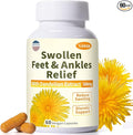 Lunza Swollen Feet and Ankles Relief with 260mg Dandelion Edema Relief for Legs Feet &amp Ankles Water Retention Fast-Acting Formula Natural Ingredients 60 Vegan Capsules