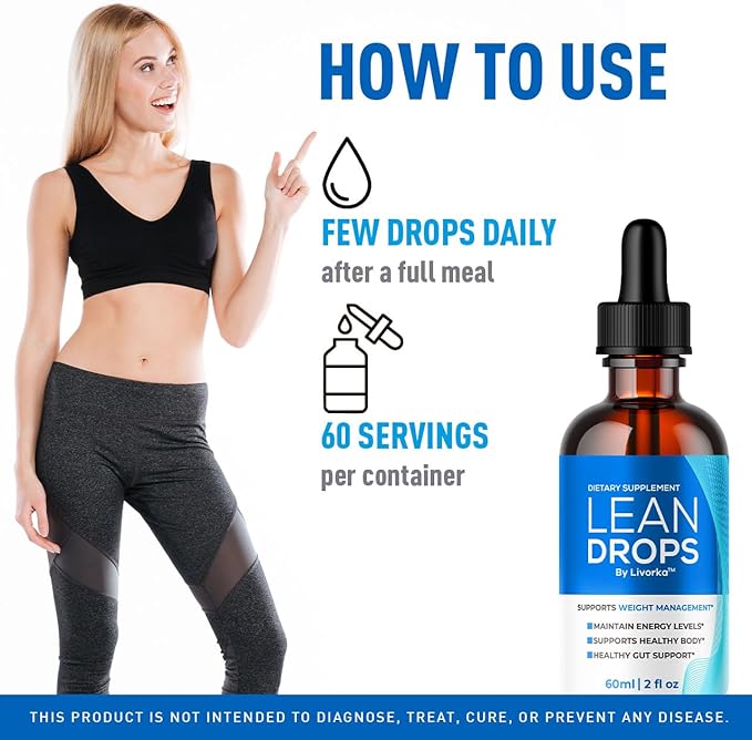 (3 Pack) Lean Drops – LeanDrops Liquid Formula Original Lean Drops Supplement All Natural Premium Advanced Formula Leandrops Support for Overall Wellness and Support Health 3 Bottles for 3 Months