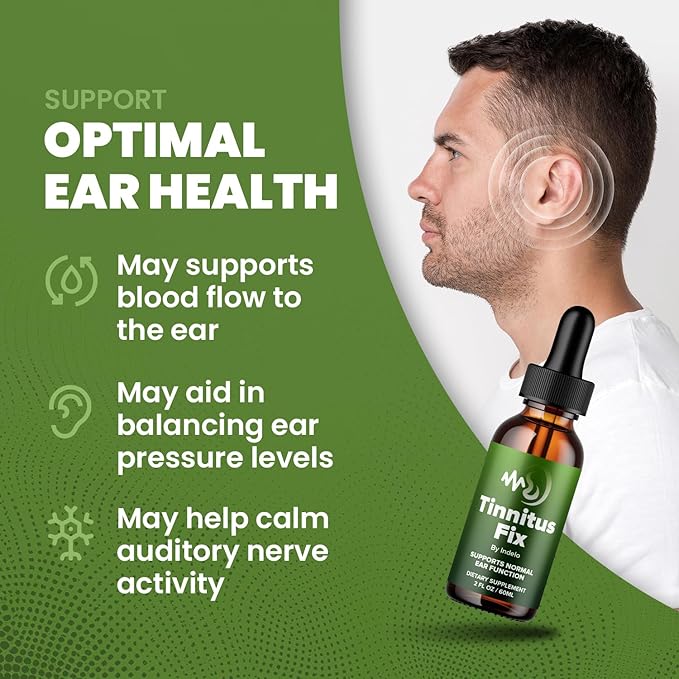 Tinnitus Fix Drops – Advanced Liquid Wellness Formula for Daily Ear Health Support (1 Month Supply)