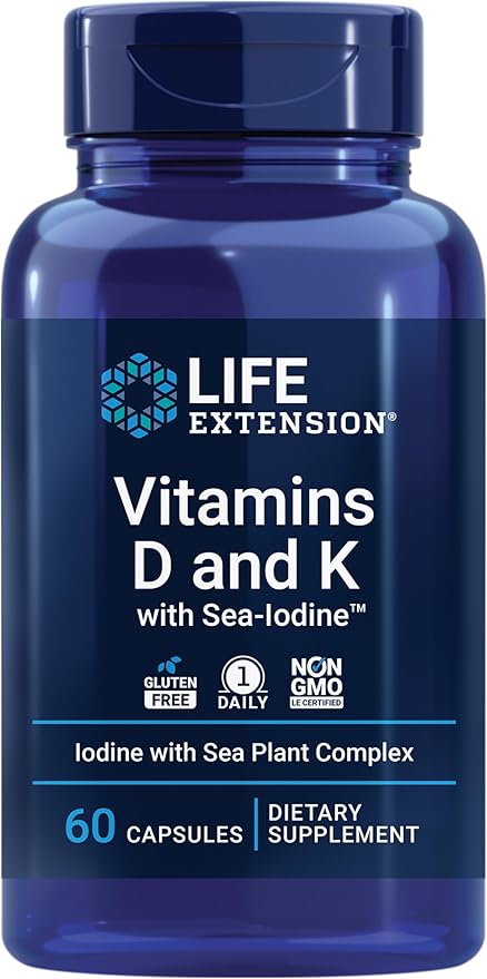 Life Extension Super Omega-3 EPA/DHA Fish Oil &amp Vitamins D and K with Sea-Iodine