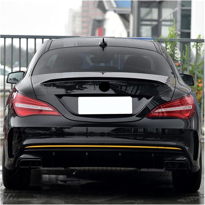 Car Tail Wing 2013-2019 Fit for Benz CLA Class C117 CLA200 CLA260 CLA45 Fit for AMG Sedan Car Rear Trunk Spoiler Wing Tail Decklid Lip Spoilers Stylish (Color : Gloss Black)