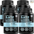 15-in-1 Mood Support Supplement - 5HTP 200mg Capsules with L-Theanine Magnesium Ashwagandha GABA Supplements 5 HTP Supplements with St. John's Wort and L-Tryptophan - 1145mg (90 Count Pack of 4)