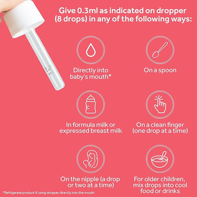 Optibac Probiotics Baby Drops - Vegan Baby Probiotics - Most Trusted by Parents - Suitable for Newborns Babies &amp Infants - 10ml - 30 Day Supply