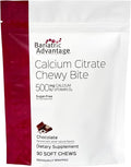 Bariatric Advantage Calcium Citrate Chewy Bites 500 mg - Highly Absorbable &amp Digestible - Vitamin D3 - Easily Chewable Calcium Supplement - Chocolate Flavor - 90 Count