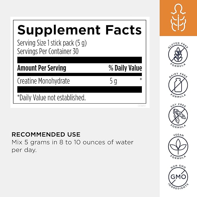 Designs for Health Creatine Monohydrate Powder Unflavored Micronized Creatine Powder for Women &amp Men to Support Muscle Strength Exercise + Brain Health Pure Creatine Monohydrate 5g (30 Stick Pa
