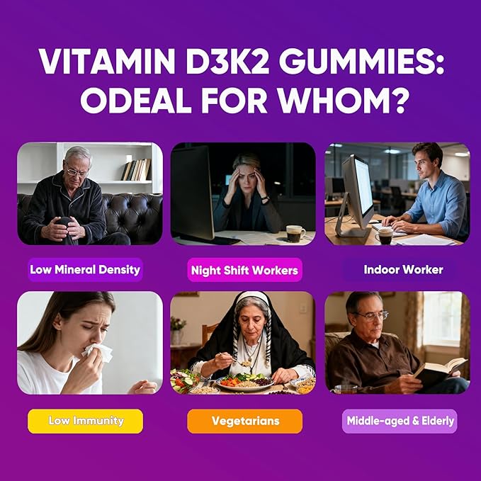 Vitamin D3 10000IU + K2 (MK-7) 200mcg Vitamin D3 K2 Magnesium Calcium Gummies with Coconut Oil Boron &amp Zinc Highly Absorbent Supports Bone Immune TeethSugar Free(Pineapple Flavor)