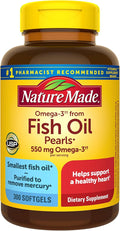 Nature Made Omega 3 Fish Oil Supplements 550mg Per Serving Fish Oil Omega 3 Supplements as Ethyl Esters for Healthy Heart Support 300 Softgels 100 Day Supply
