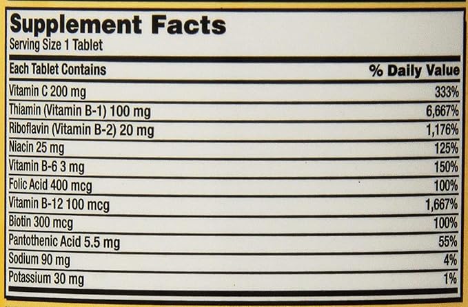 KIRKLAND SIGNATURE One Per Day Super B-Complex with ElectrolytesTablet 1000 Count (Pack of 2)