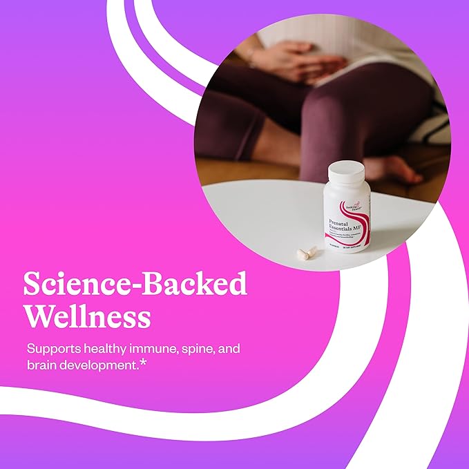 Seeking Health Prenatal Essentials MF - Brain Development &amp Methylation Support - Methyl-Free Vegetarian Capsules with Selenium Vitamin B6 Zinc &amp Vitamin B12-60 Capsules