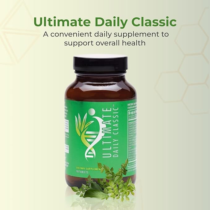 Youngevity Ultimate Daily Classic – Multivitamin with Essential Vitamins Minerals Amino Acids and Antioxidant-Rich Botanicals – Supports Cardiovascular Brain Bone and Bone Health – 90 Tablets