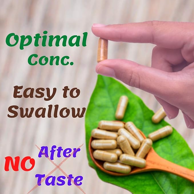 1950mg Soursop Graviola Capsules (Guanábana) Organic Leaves Powder Rich in Potent Anti-Oxidants - 120 Capsules 40 Servings