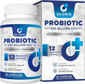 300 Billion CFU Probiotic 12 Strains with 3 Organic Prebiotics Probiotics for Women and Men Daily Supplement for Digestive Immune Gut &amp Bloating Health Shelf Stable Vegan 60 Counts