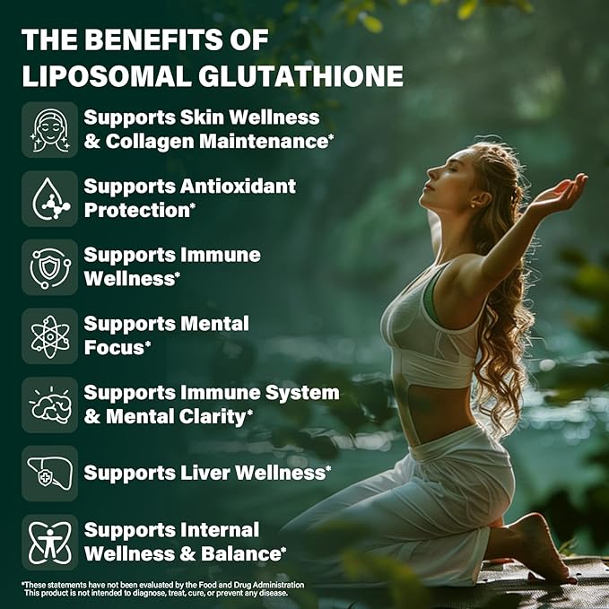 Liposomal Glutathione Liquid Drops 2000mg – Antioxidant Support Liquid Supplement with 600mgAlpha Lipoic Acid &amp Hyaluronic Acid | Vegan Non-GMO Soy &amp Gluten Free (2 FL OZ(Pack of 1))