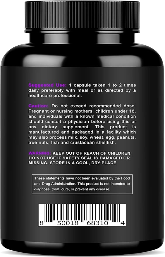 Magnesium Citrate &amp Oxide 500mg Complex Supplement - High Absorption Maximum Strength - Helps Support Bone Density and Strength Muscles Energy and Sleep - 120 Vegan Capsules