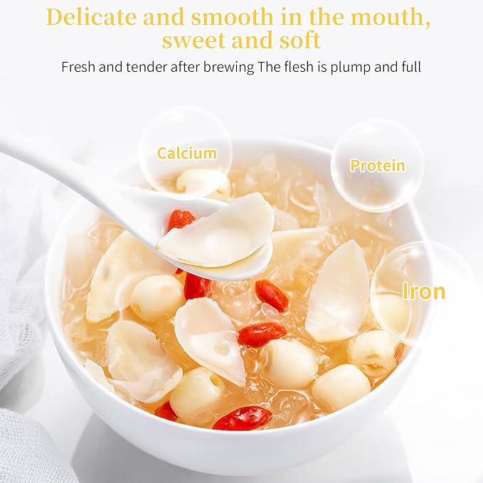 Baihuatang Natural Dried Lily Bulbs 200g (7oz) Herbal Tea Dried Lily Buds Bulbs Bai He Lilies for Tea Cooking Porridge Sulfur Free No Additives 百合干龙牙百合 银耳莲子百合羹原料