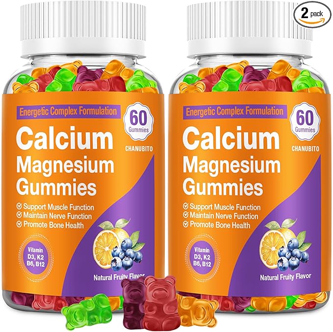 Calcium Citrate with Vitamin D3 K2 1200mg Calcium Gummies with Magnesium Zinc Extra Absorption Calcium Supplements for Women &amp Men Bone Muscle &amp Immune Support Fruit Flavor 120 Chewable G