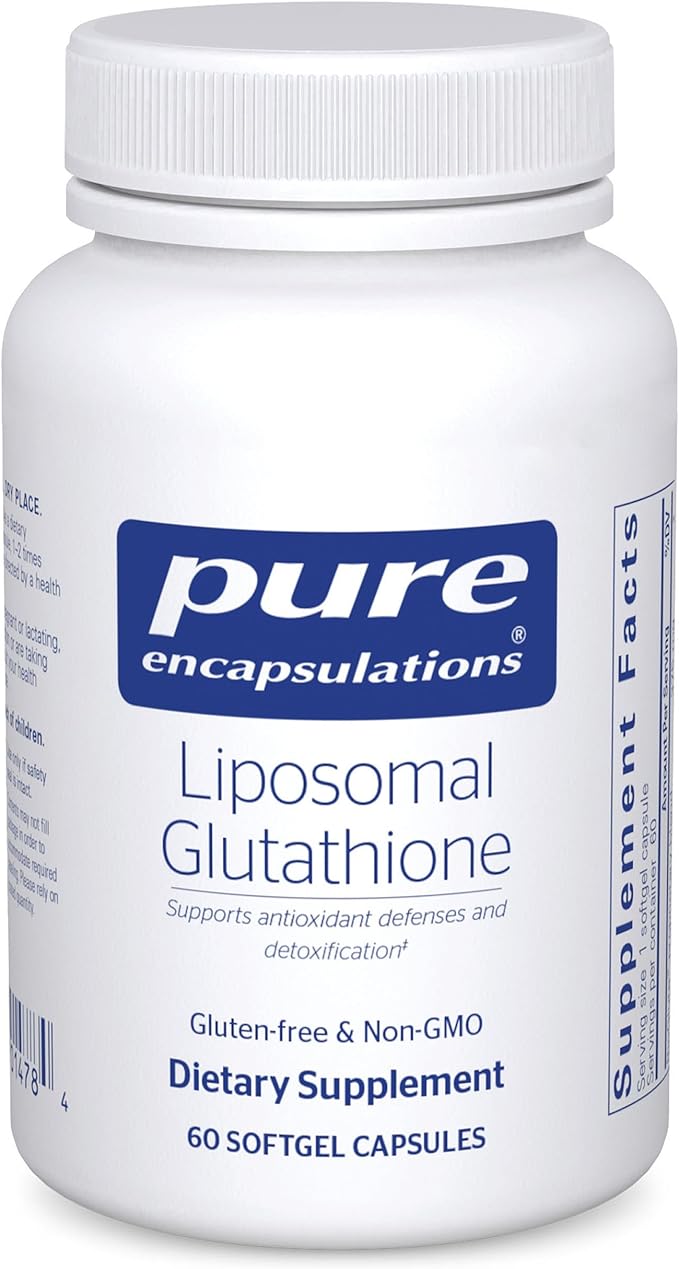 Pure Encapsulations Liposomal Glutathione - Immune Support &amp Liver Detox* - Antioxidant Protection - with Setria Glutathione - Non-GMO - 60 Softgel Capsules