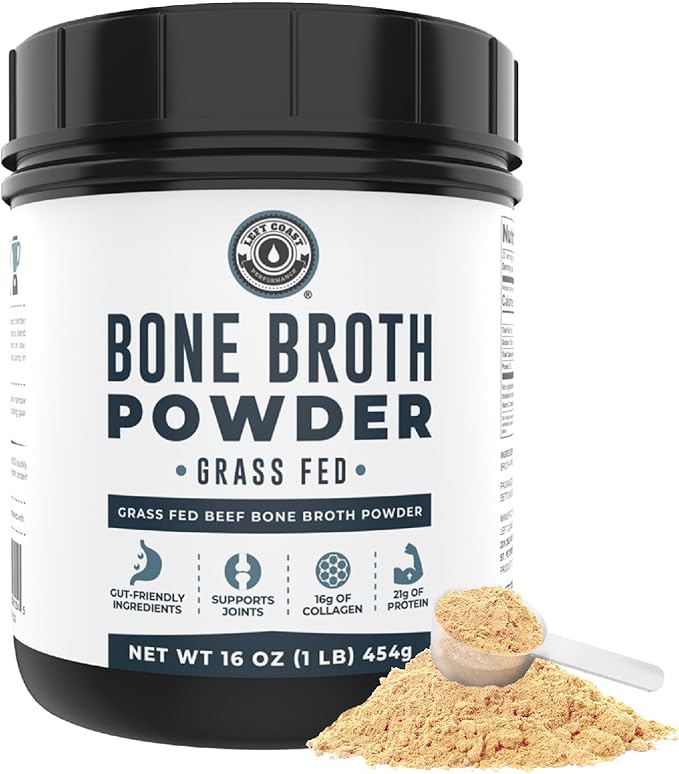 Left Coast Performance Bone Broth Protein Powder &amp Beef Organ Supplement - Bovine Wellness Bundle for Gut Health Energy Balance and Immune Support
