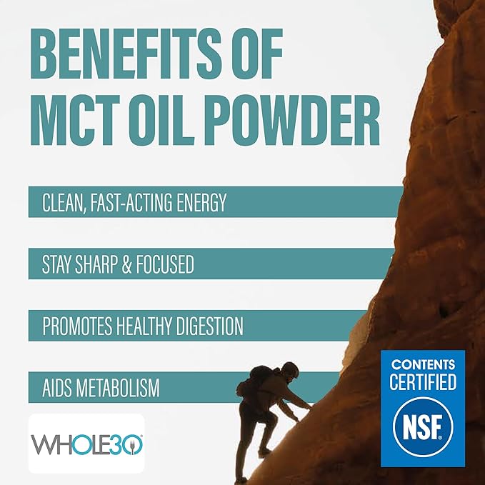 BUBS Naturals MCT Oil Powder - Premium MCT Oil &amp Keto Coffee Creamer - Vegan &amp Paleo Friendly - Healthy Coconut Fats + Low Carb - Dairy-Free Energy Source for Shakes Smoothies &amp Baking (1
