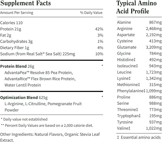 Snap Supplements Organic Plant Based Vegan Protein Powder Nitric Oxide Boosting Protein Powder Vanilla Bean BCAA Amino Acid for Muscle Growth Performance &amp Recovery - 30 Servings (Vanilla)