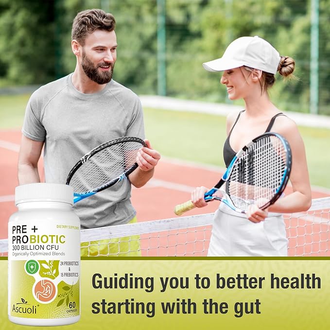 Probiotics for Women &amp Men - 300 Billion CFU 24 Strains + 15 Organic Herbs Prebiotics Blend Daily Probiotic for Digestive Health Immune Gut Bloating - 240 Vegetarian Capsule (240-Days Supply)