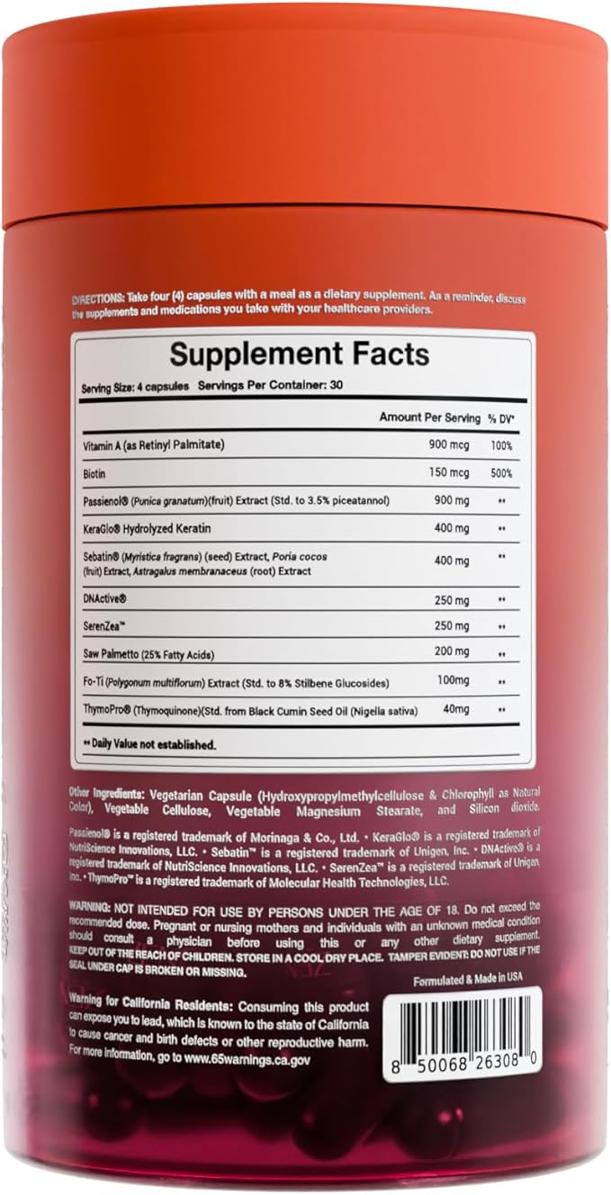 Zenos Health BeautyZen - Beauty Supplement for Hair Growth with DHT Blocker Biotin Collagen Keratin &amp Antioxidants Supplement Androgen Blocker Anti Aging Keratin Complex - Made in USA 120 Cap