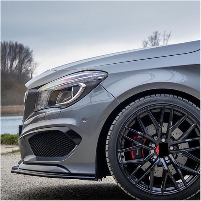 Compatible for Benz CLA Class C117 Car Front Bumper Lip Body Kit Spoiler Splitters Diffuser CLA200 260 CLA45 AMG 2013-2015 Tuning(Gloss Black)