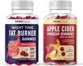 MAV NUTRITION Night Time Fat Burner Gummies and Apple Cider Vinegar Gummies | Nighttime Metabolism Boost &amp Weight Management Gummy Bundle | 30 Servings Each