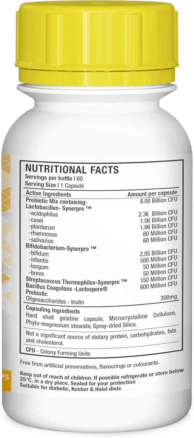 Ultra 4 Probiotic 8 Billion CFU with Prebiotics 60 Capsules