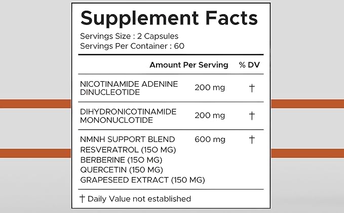 NMNH (Dihydronicotinamide Mononucleotide) NMNH Supplement for Anti-Aging NAD Supplement to Boost NAD+ Levels as We Age (May Be More Effective Than Nicotinamide Riboside) 120 Capsules (120 Servings)