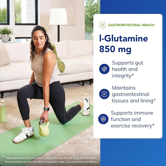 Pure Encapsulations L-Glutamine 850 mg | Supplement for Immune and Digestive Support Gut Health and Lining Repair Metabolism Boost and Muscle Support* | 250 Capsules