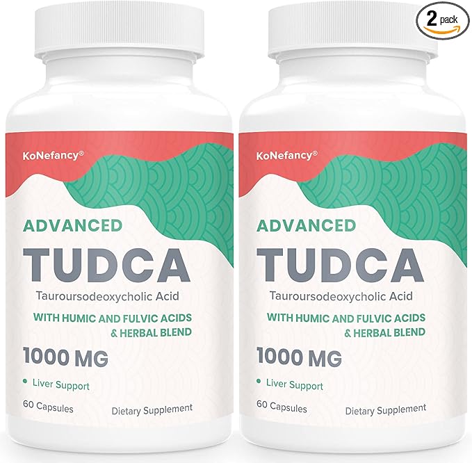 TUDCA Liver Supplements 1000 mg-Bile Salts for Liver Detox-Milk Thistle Herbal Blend with Fulvic and Humic Acid for LiverDigestive Health120 Vegan Capsules