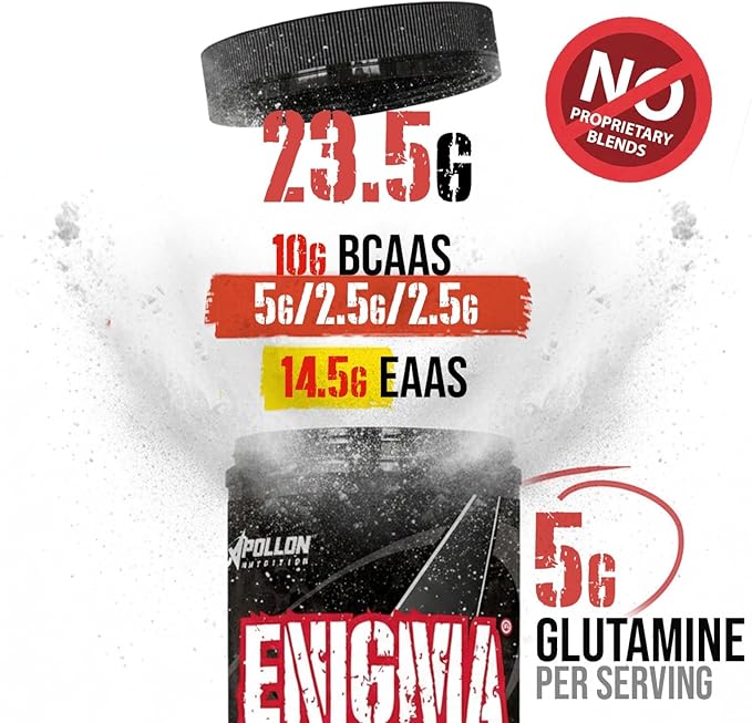 Apollon Nutrition Enigma – Complete EAA + BCAA Hydration Matrix | 9 EAAs Electrolytes Osmolytes | Performance &amp Recovery Formula | 20 Serving Lychee Martini