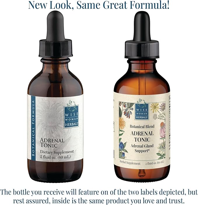 Wise Woman Herbals Adrenal Tonic Liquid Extract Herbal Adaptogen Blend with Eleuthero Ashwagandha &amp Licorice Supports Healthy Adrenal Function Energy Stamina Stress &amp Focus Non-GMO 2 F