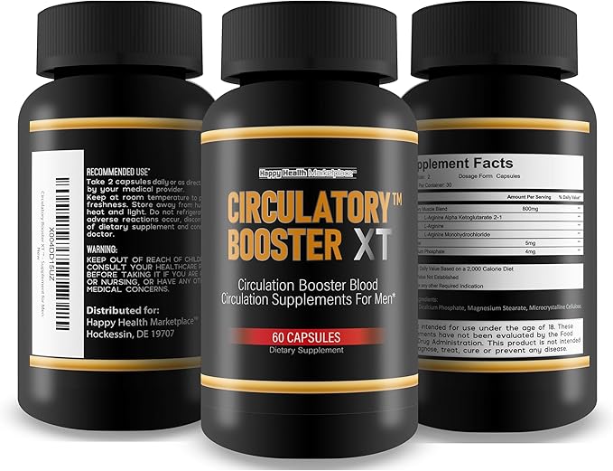 Circulatory Booster XT - Our Best Circulation Booster Blood Circulation Supplements For Men - Advanced Blood Flow Support For Whole Body Circulation Support - Better Blood Flow Blood Circulation Pills