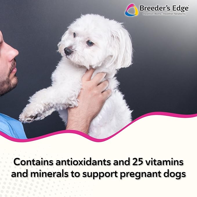Breeder's Edge Breed to Wean Prenatal and Postnatal Multivitamin for Dogs &amp Cats Supports Pregnant &amp Nursing Moms Supplement Provides Antioxidants Vitamins &amp Minerals 100ct for Cats &
