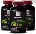 Alpha Lipoic Acid - Anti-Wrinkle Complex - Green Coffee Bean Aloe Vera Lycopene Collagen Care L-Glutathione Grape Seed Turmeric Hydration Boost Skin Texture Firming Finish 3 Bottles 180Caps