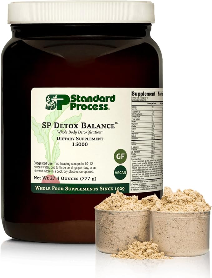 Standard Process SP Detox Balance - Detox Cleanse with Pea Protein Iron Magnesium &amp Choline - Vegan Non-Dairy &amp Gluten-Free - 28 oz