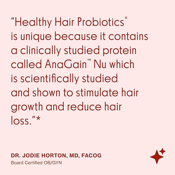 Love Wellness Healthy Hair Probiotics | Support Hair Growth with Biotin and Vitamin B12 &amp B6 | Supplement for Healthy Scalp &amp Thicker Fuller Looking Hair | Safe &amp Effective | 30 Capsules