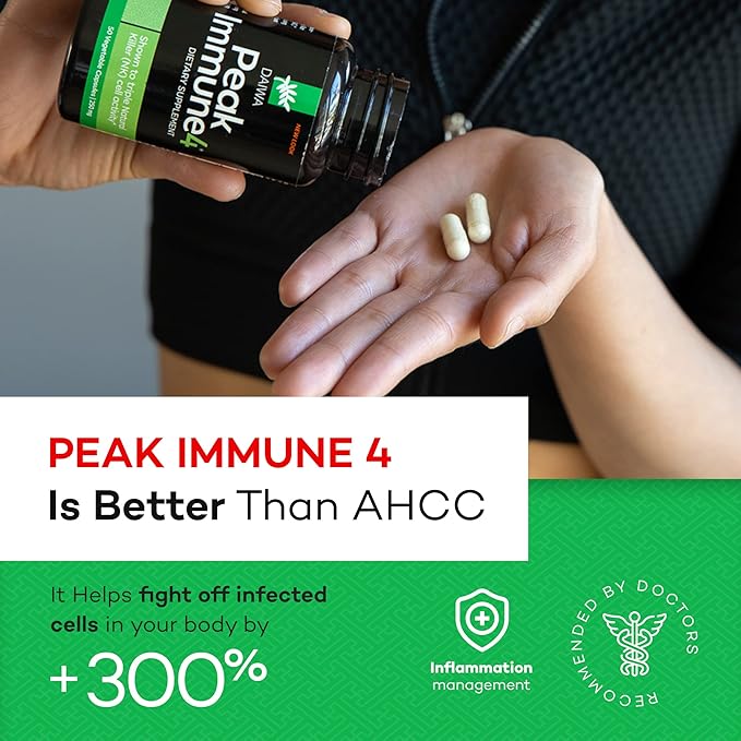 Daiwa Peak Immune 4 - Natural Immune System Booster + Daiwa Krill Oil – Omega 3 Krill Oil Capsules