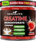 Creatine Monohydrate Gummies 9000mg Sugar-Free Strawberry Flavor – Daily Creatine Supplement for Men &amp Women 150 Count
