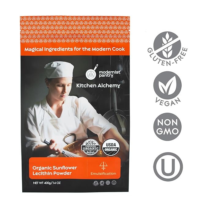 ORGANIC Sunflower Lecithin Powder Gluten-Free Vegan OU Kosher Certified - 400g/14oz