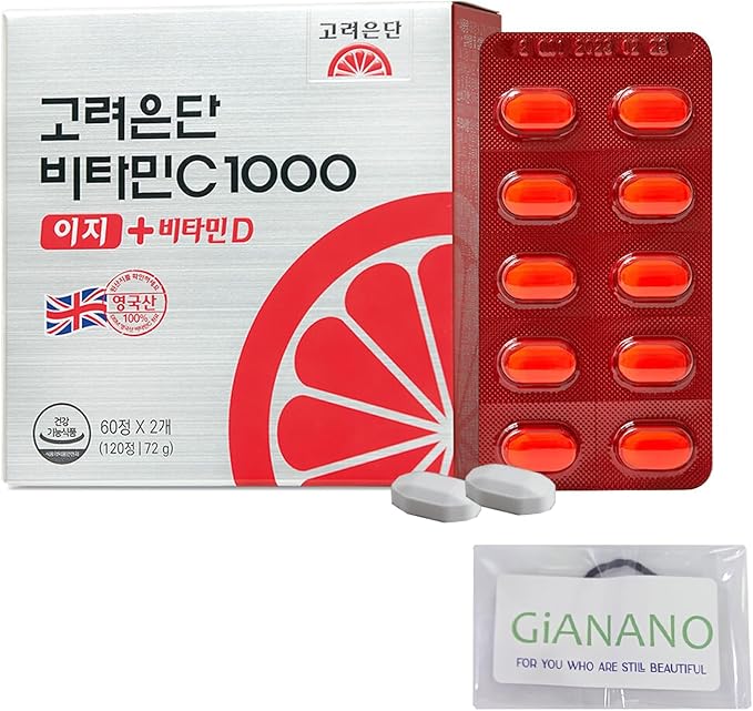Individually Packaged Vitamin C+D for Korea Vitamin K.O.R.E.A.E.U.N.D.A.N Vitamin C 1000mg (60 Days Supply / 120 Tablets 72g)