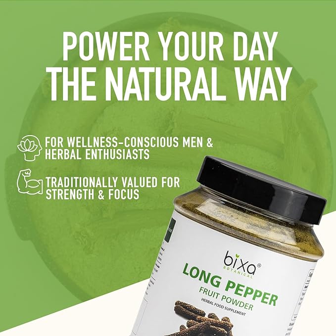 bixa BOTANICAL Long Pepper Powder| Pippali (Piper Longum) | Ayurvedic Supplement &amp Meat Seasoning | Strong Aroma Steam Treated Vegan Non GMO &amp 100% Pure | 1 lb / 16oz