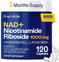 Liposomal NAD+ Supplement with Resveratrol - Nicotinamide Riboside 1000 Mg - NAD Supplements for Women &amp Men - NMN Supplement Alternative - Advanced NAD Resveratrol for Cellular Energy - 120 Capsu