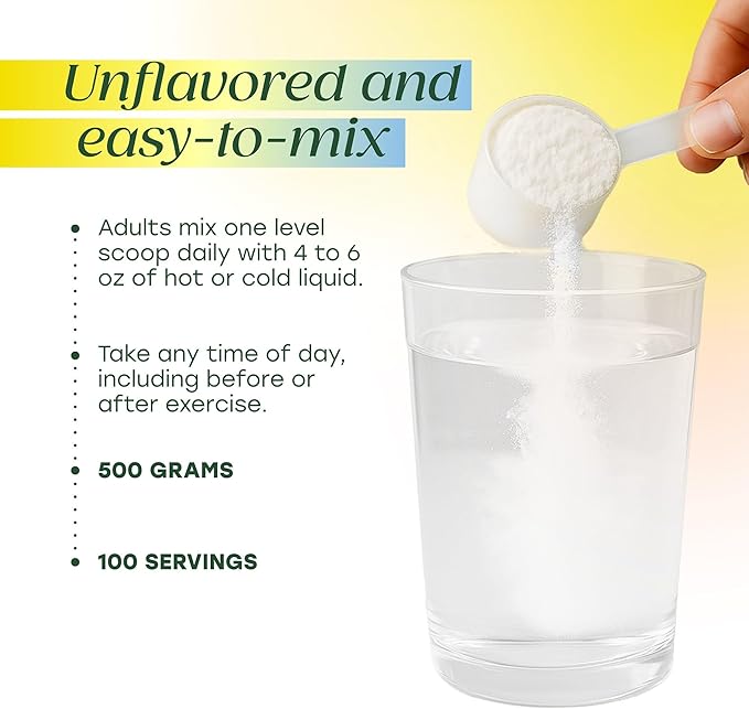 MegaFood Micronized Creatine Monohydrate Powder - Unflavored Post &amp Pre Workout Powder for Men &amp Women - Cognitive &amp Exercise Performance Support - NSF Certified for Sport- 500 Grams 100