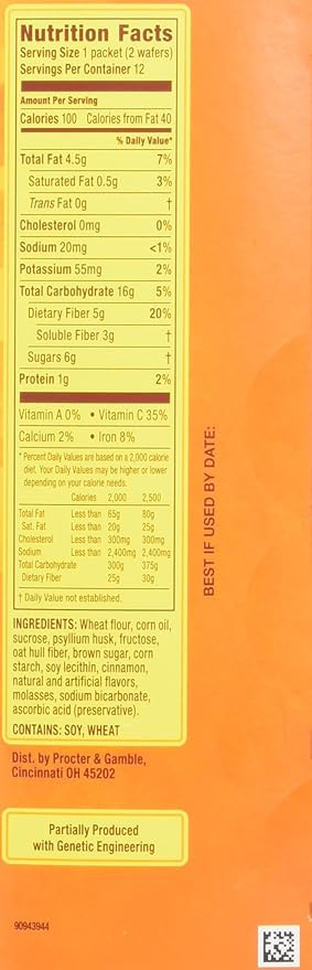 Metamucil Fiber Wafers Apple Crisp 24 Each (Pack of 6)