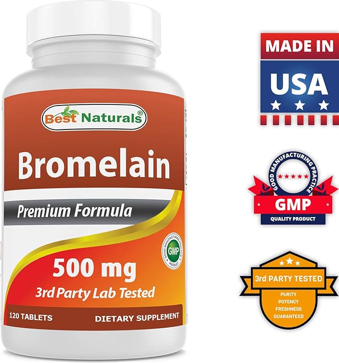 Best Naturals Bromelain 500 mg &amp NAC 600 mg