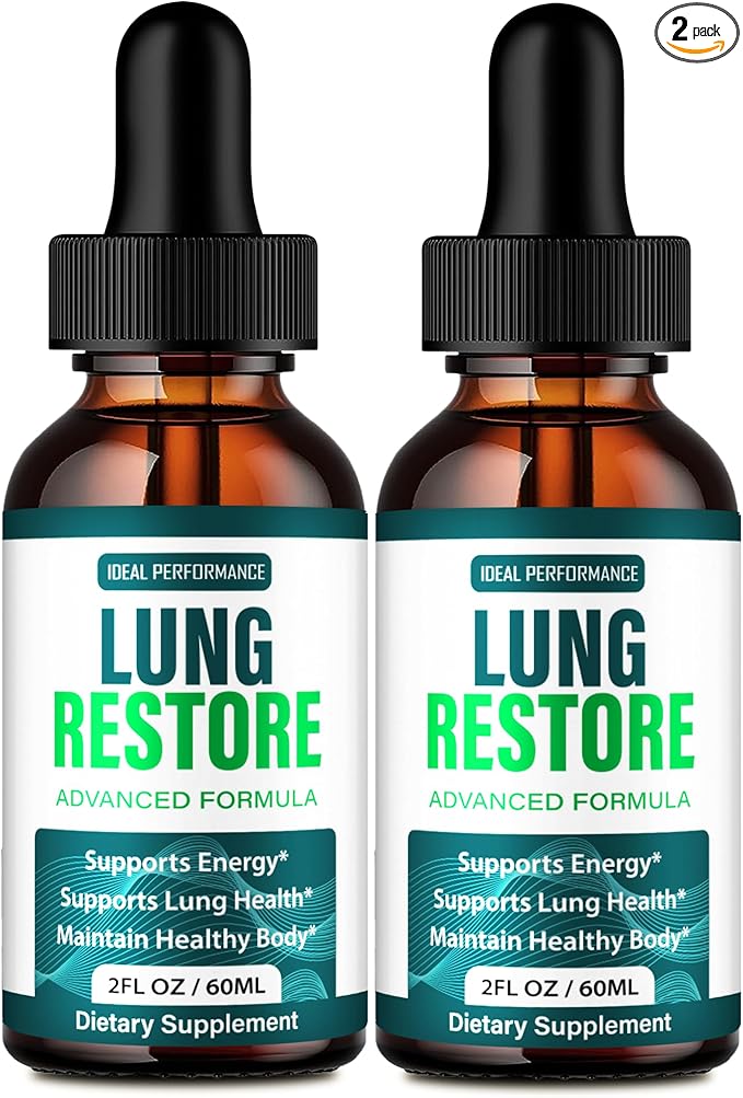 Lung Restore Drops Official LungRestore Supplement Droppers - Maximum Strength All Natural Lung Cleanse &amp Health Support Advanced Liquid Formula for Healthy Flow Comfort &amp Detox Reviews (2