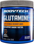 BodyTech Glutamine Powder - Supports Muscle Recovery Immune Health &amp Exercise Performance - Unflavored (11.12 oz 70 Servings)